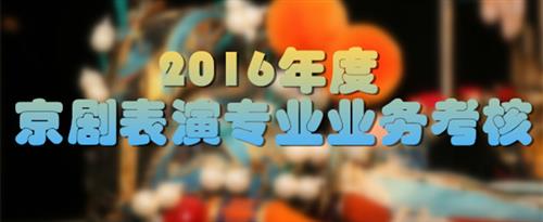 鸡巴猛操骚穴视频国家京剧院2016年度京剧表演专业业务考...